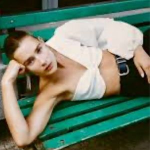 BNWT Zara white one shoulder crop top size S